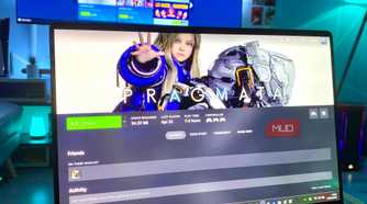 Pragmata Steam streaming on a laptop