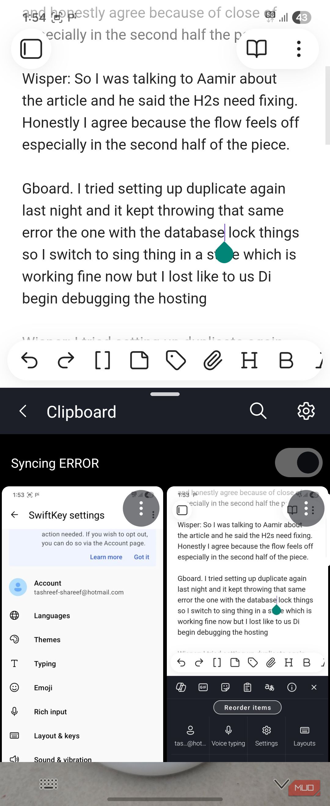 Swiftkey Sync settings on Android (3)