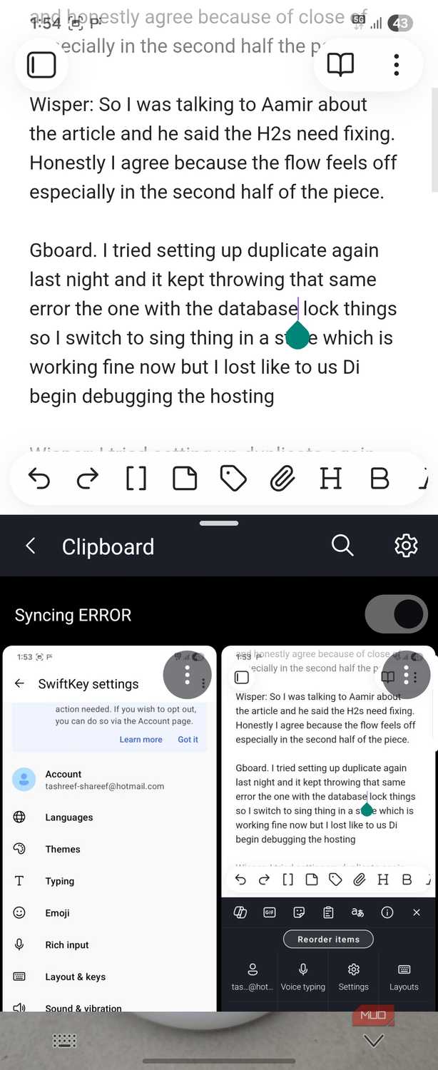 Swiftkey Sync settings on Android (3)