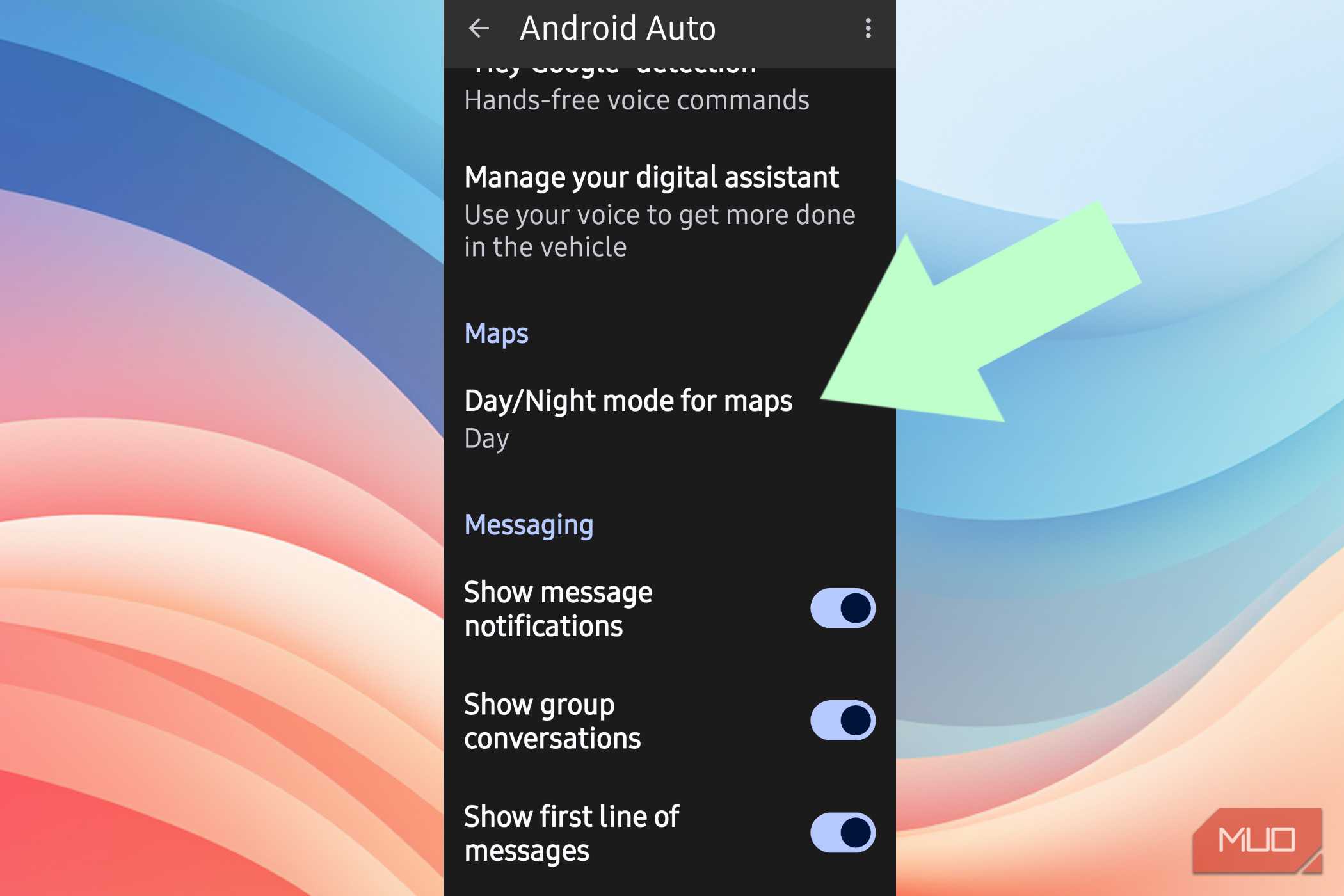 The button to change the day_night mode