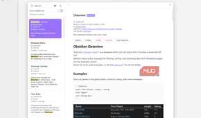 The dataview plugin in Obsidian
