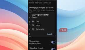 The Day_Night mode menu in a phone