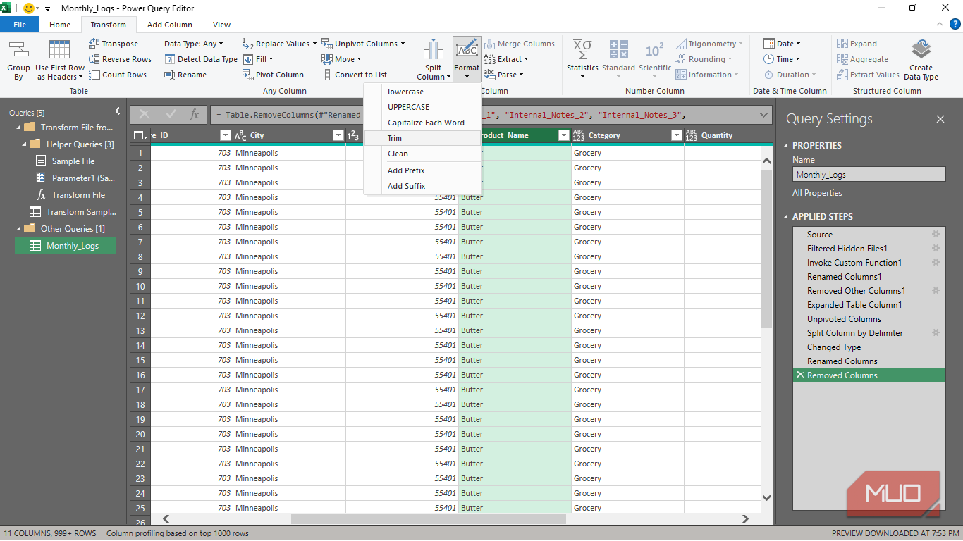 I cleaned up a messy imported spreadsheet in minutes using an
