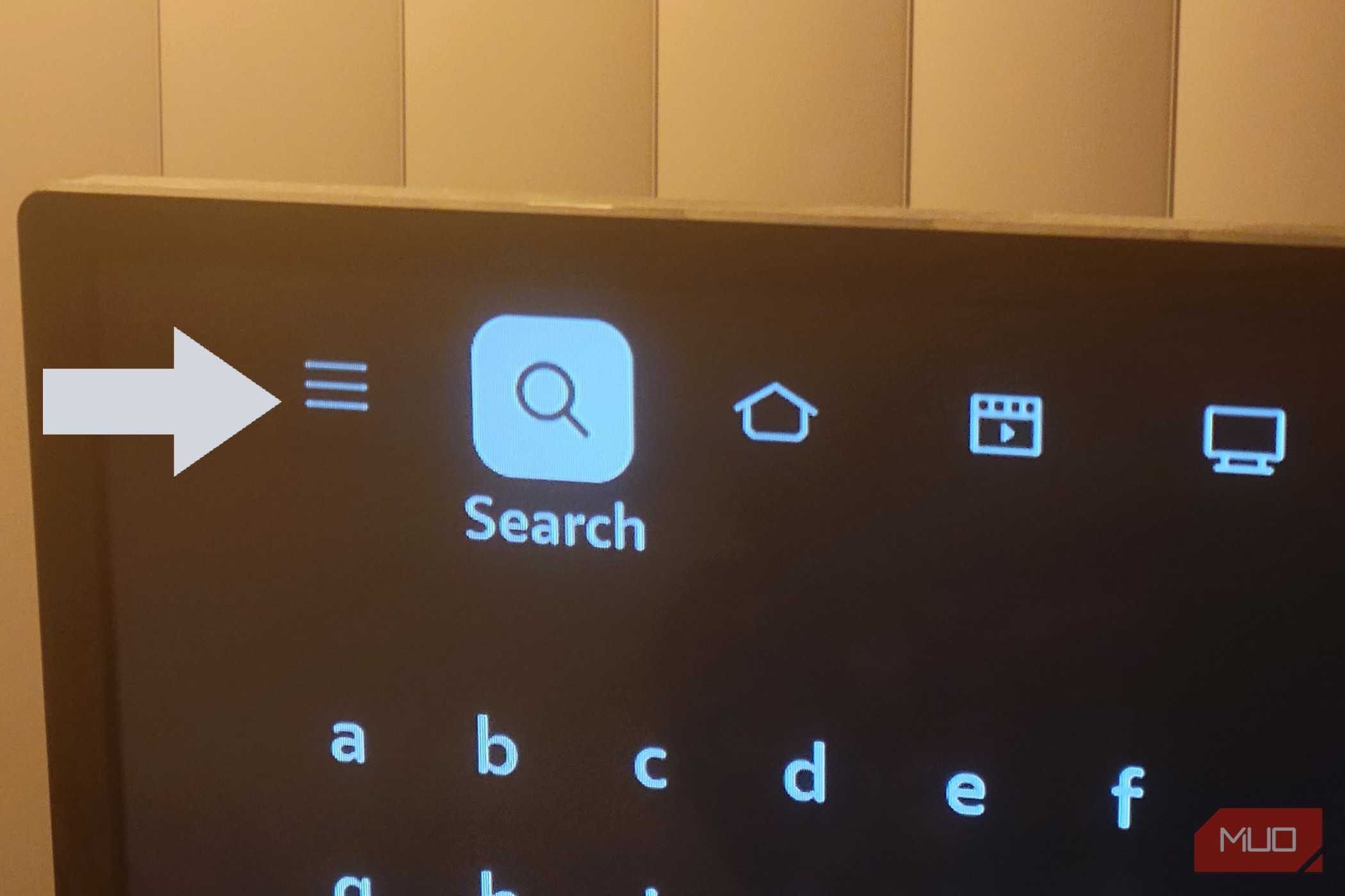 The menu option in Amazon Fire Stick