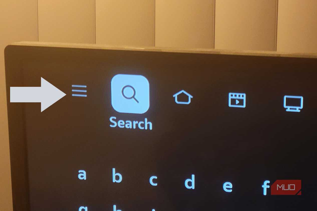 The menu option in Amazon Fire Stick