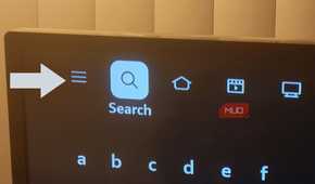 The menu option in Amazon Fire Stick