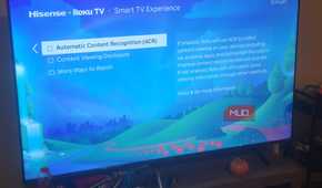 The Menu options on a Roku