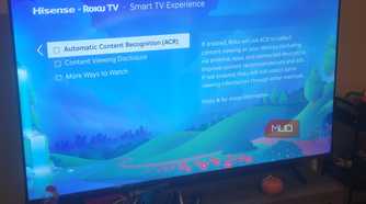 The Menu options on a Roku