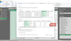 The merge queries dialog box filled in with the details to merge Monthly_Log and the Product_cost datasets in Power Query in Excel.