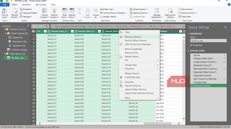 The Remove Columns option in Power Query in Excel.