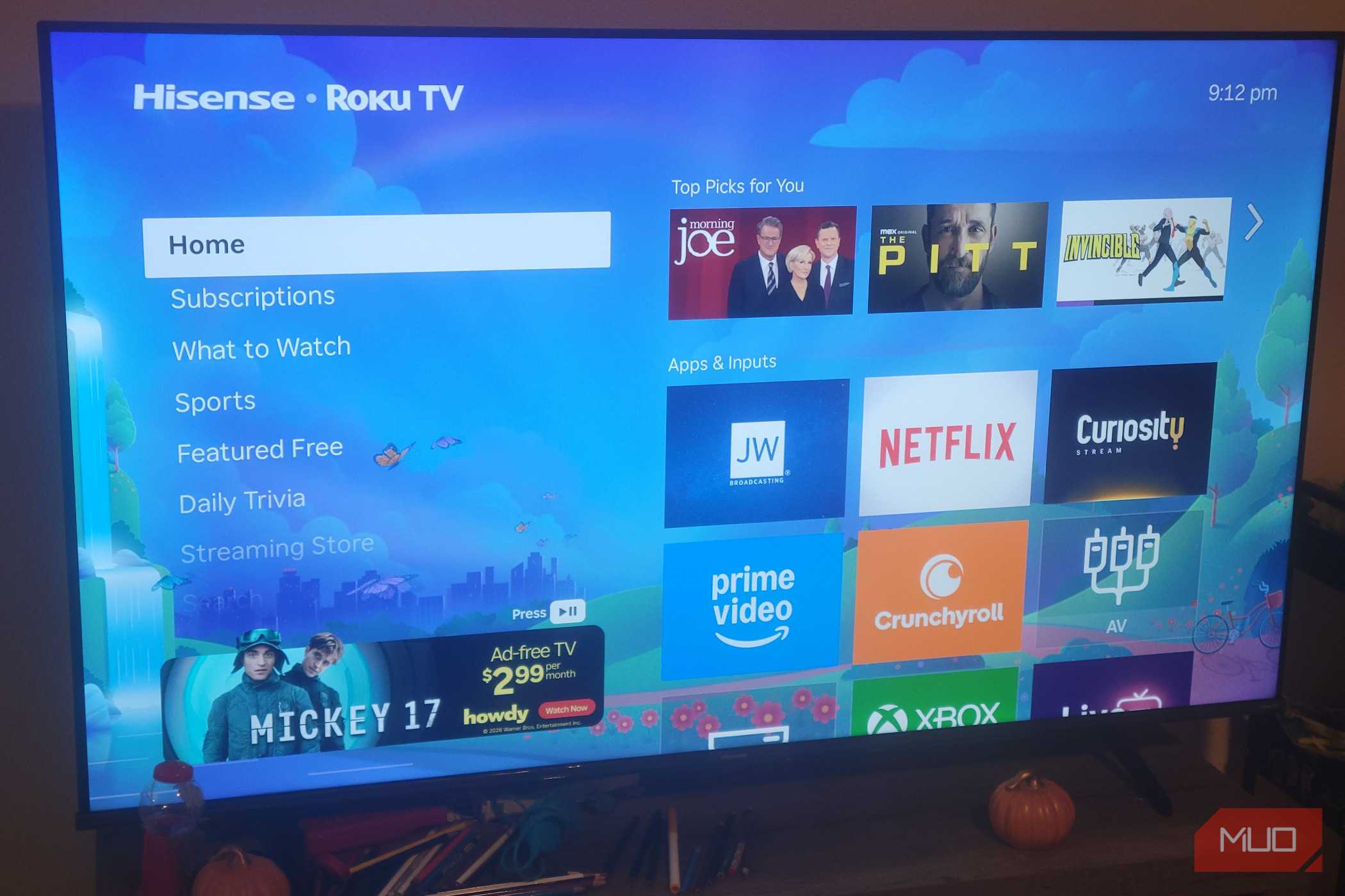 The Roku Home Menu