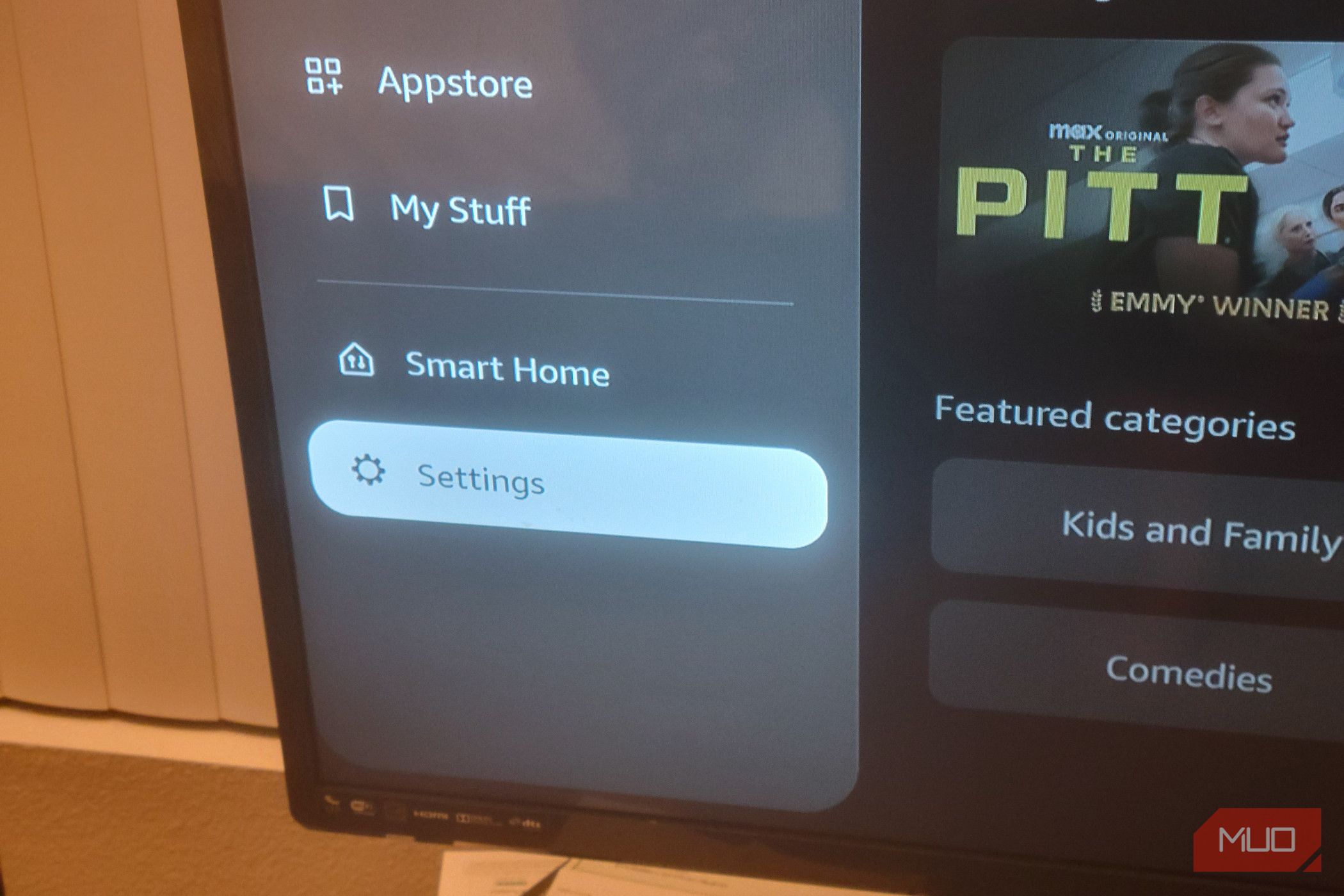 The Settings Option in Amazon Fire TV Stick