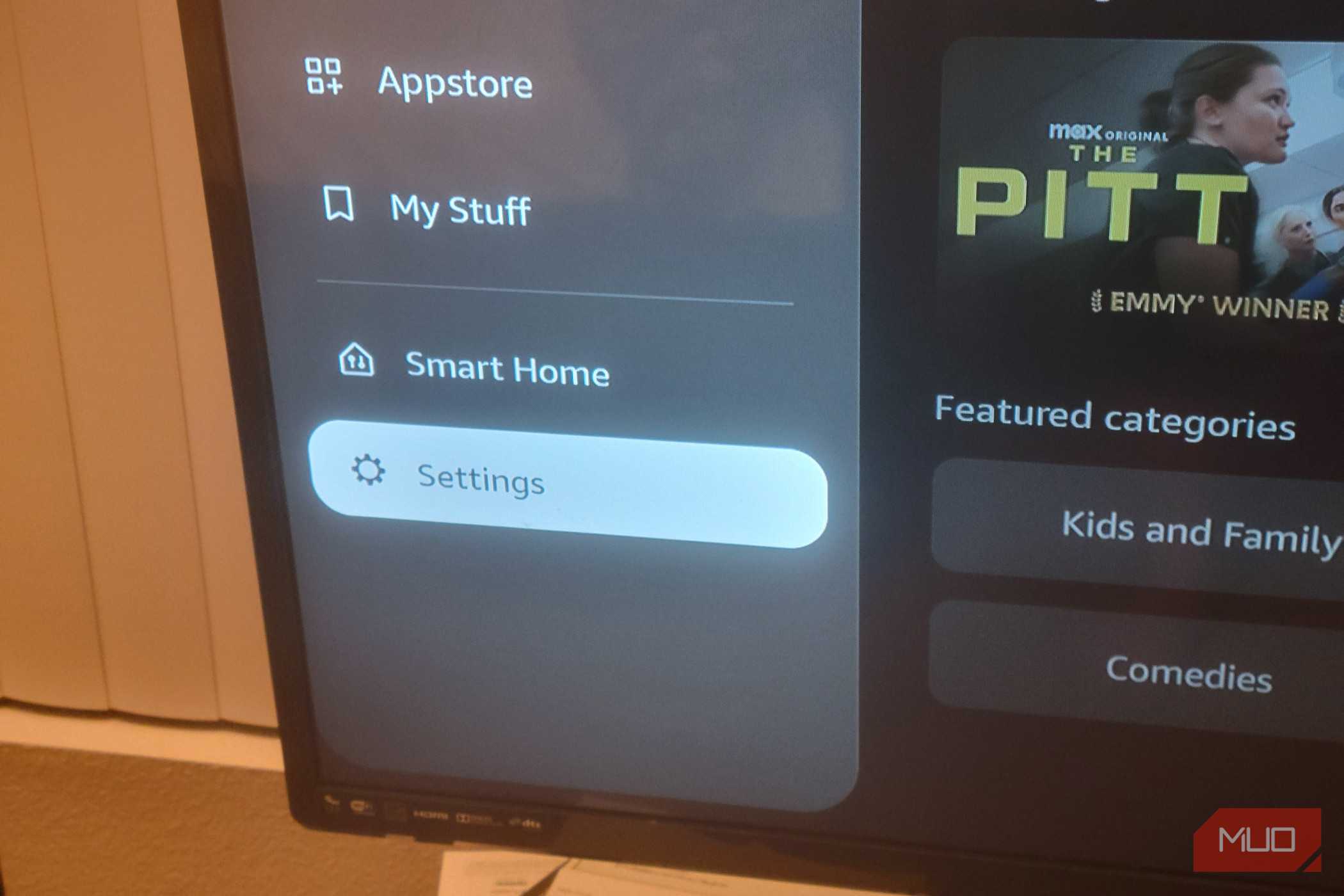 The Settings Option in Amazon Fire TV Stick