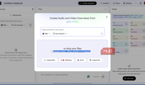 adding the transcript to NotebookLM