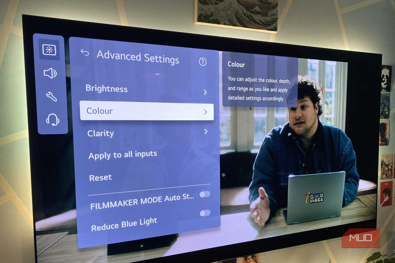 Color Settings with Rooster on an LG G3 OLED TV