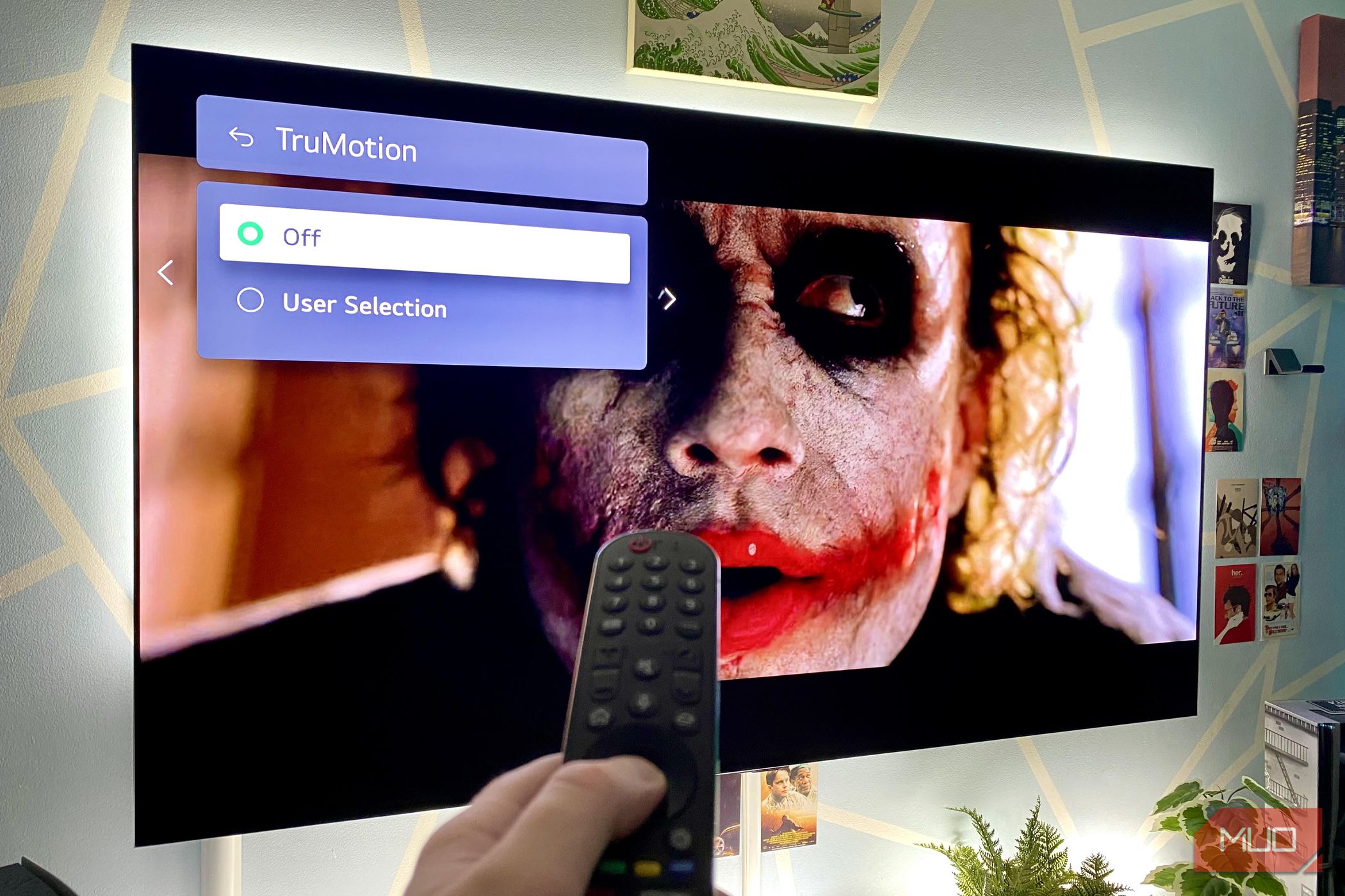 The Dark Knight motion smoothing on an LG OLED TV