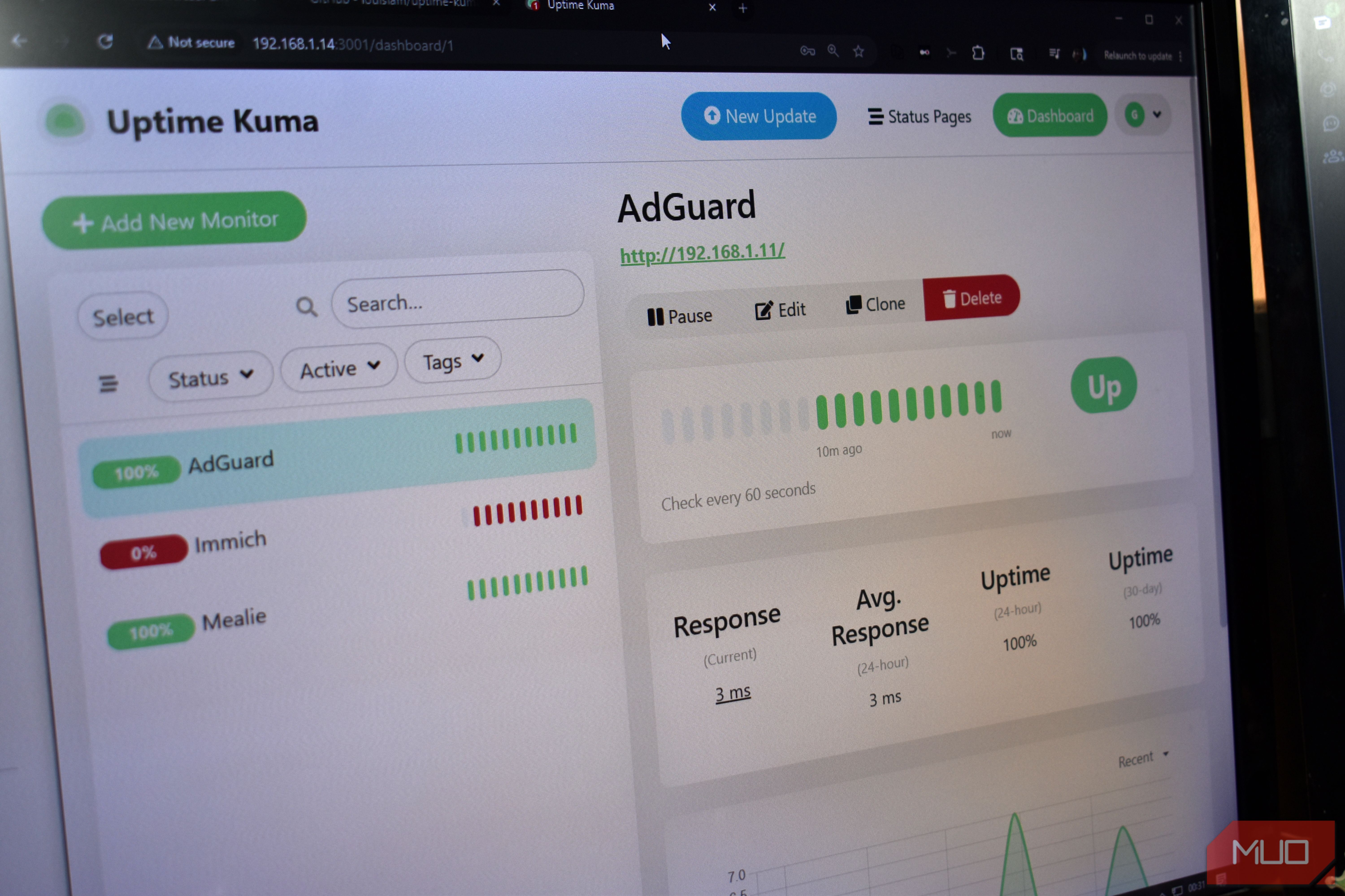 uptime kuma self hosted project uptime tracker.