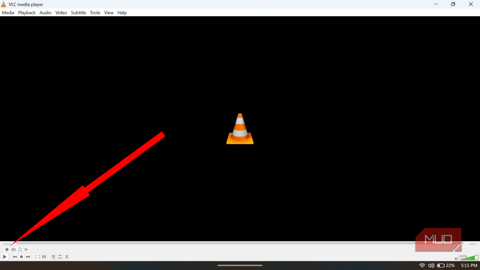VLC Record button.