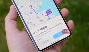 Creating a trip plan in the Waze app.