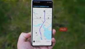 Waze with highlighted route