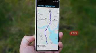 Waze with highlighted route