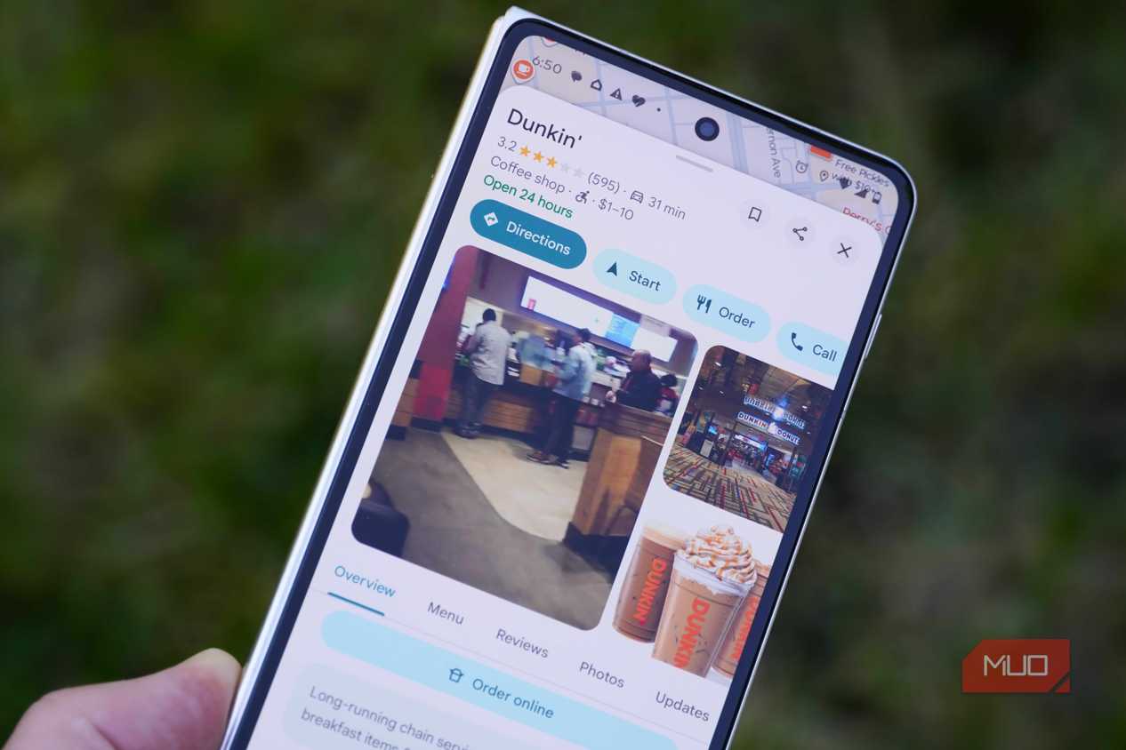 A place card in Google Maps.