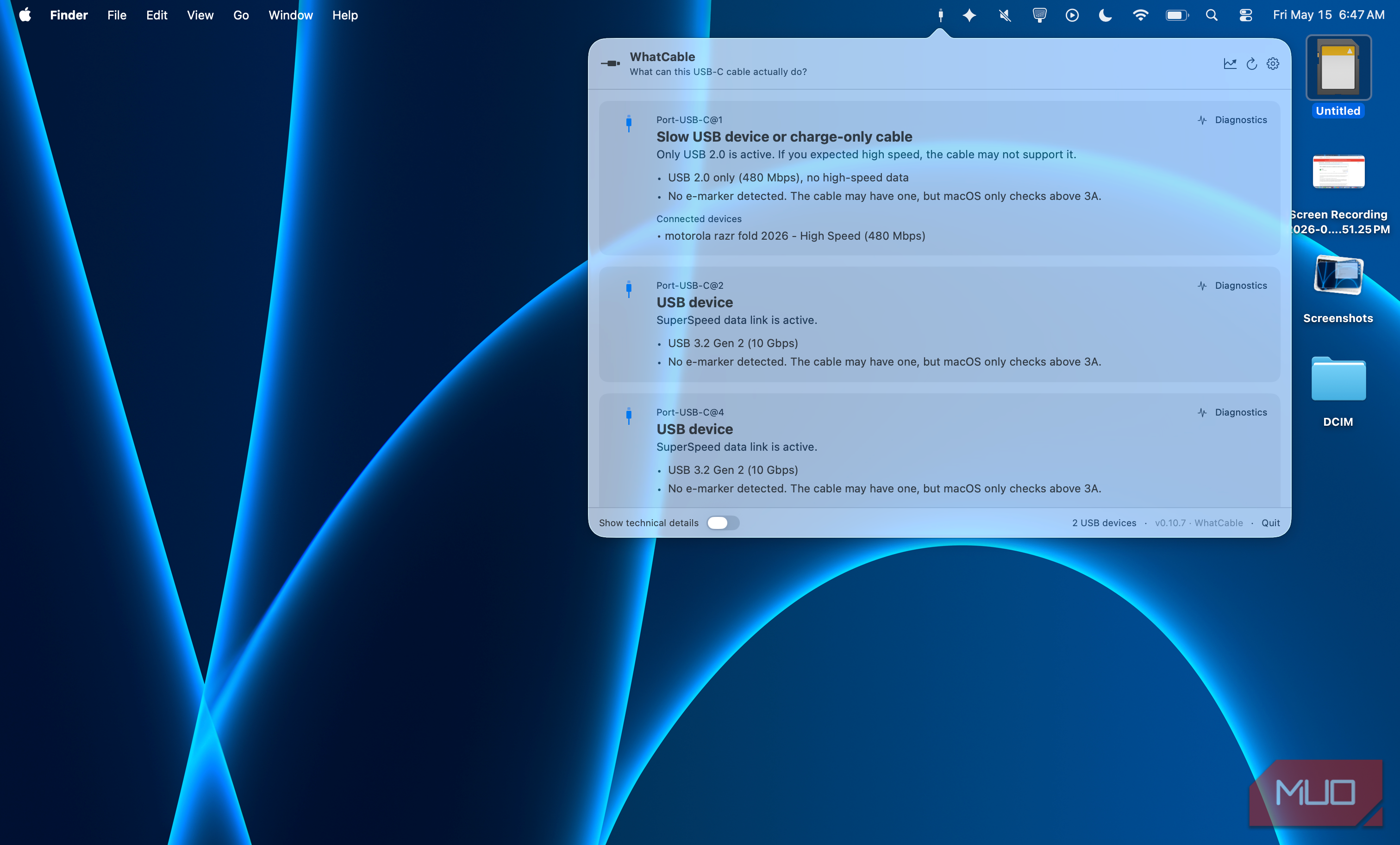 Html Usb App This free app tells me exactly what my USB cables can do without any ...