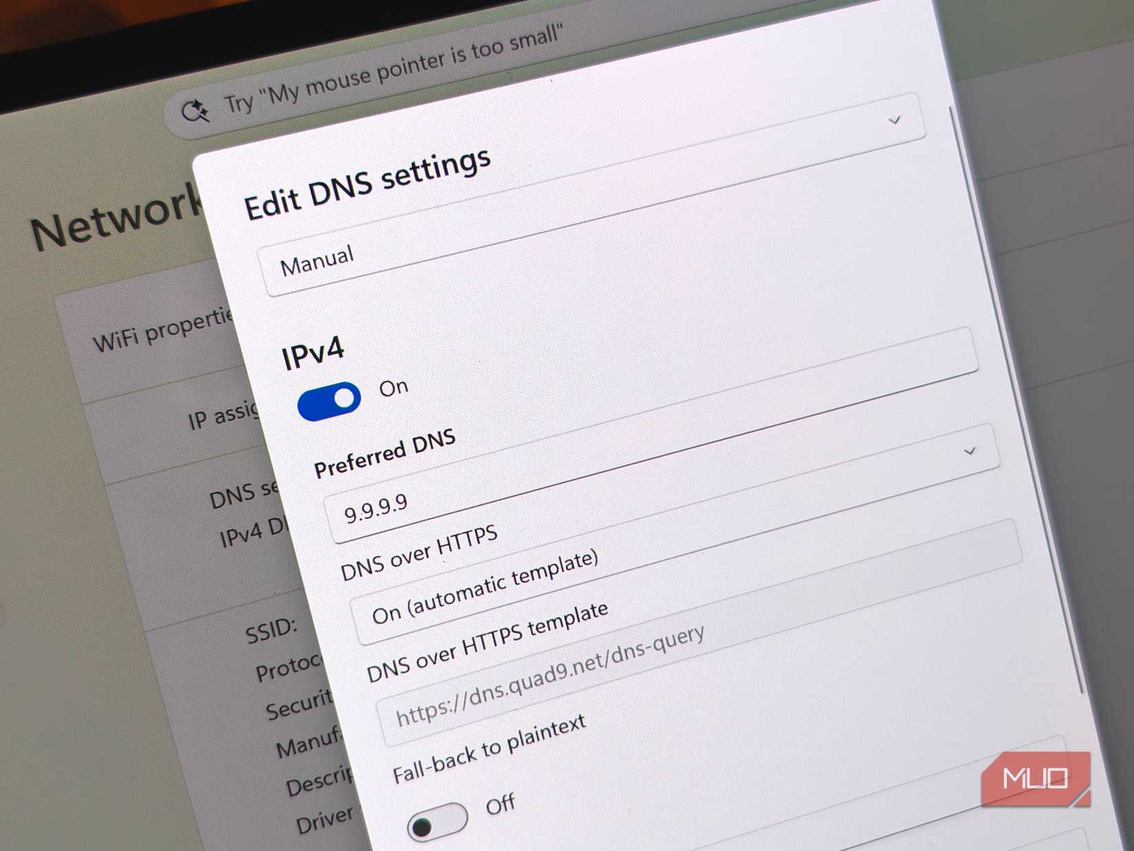 Windows 11 has a DNS privacy setting I wish I'd checked sooner
