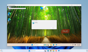 Windows Sandbox showing app installing dialog