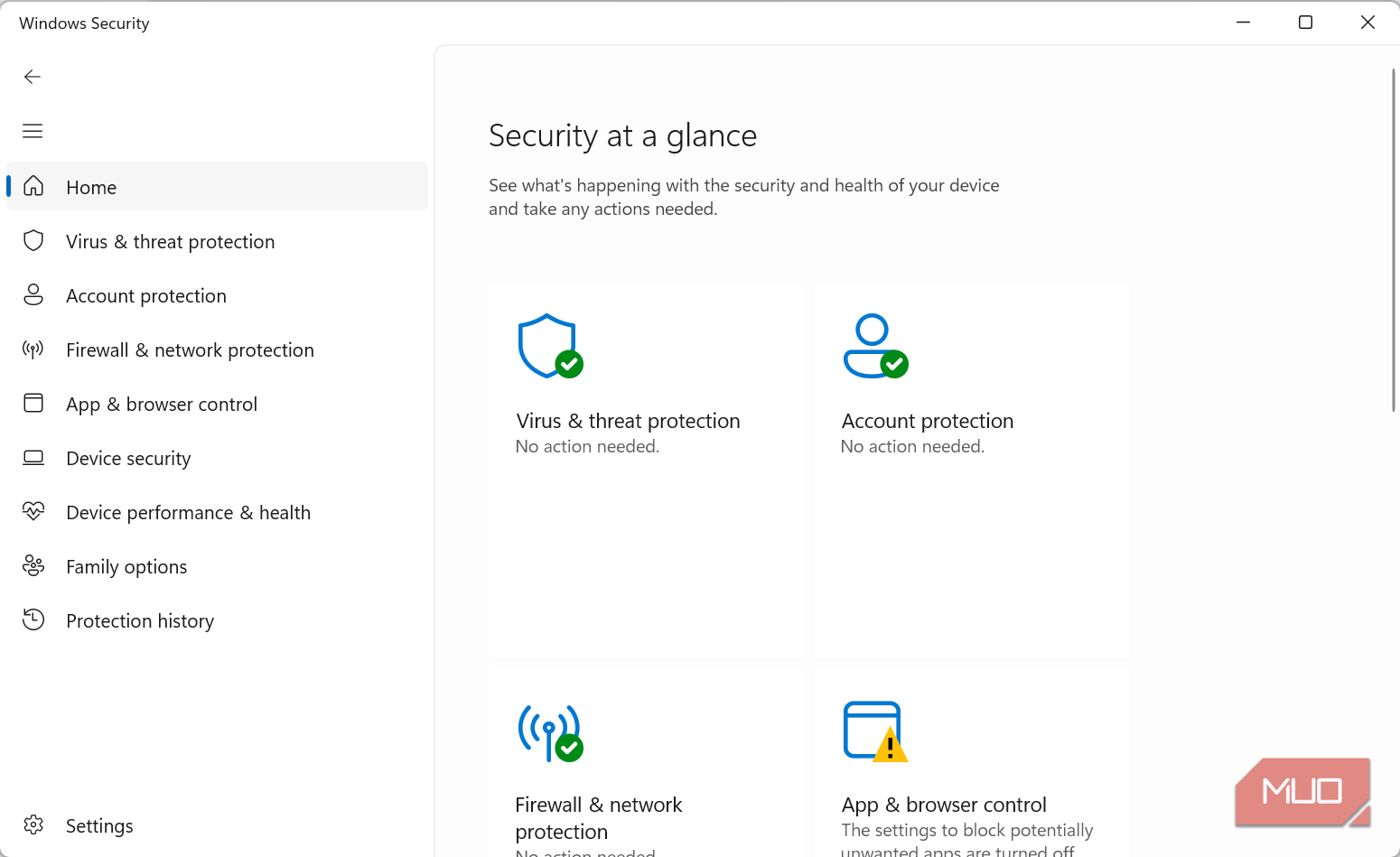 Windows Security app