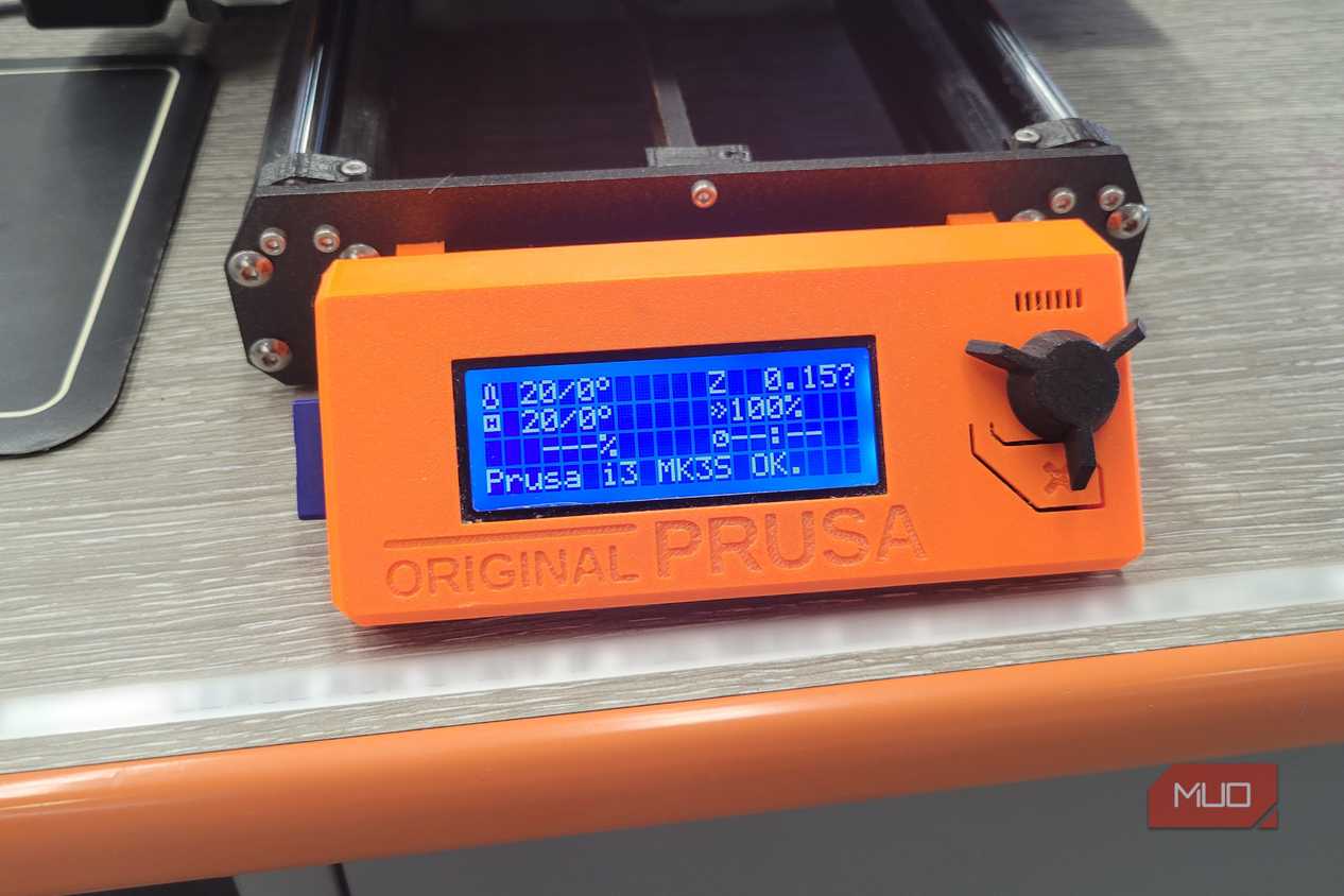 A 3D printer with settings set