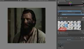 A beard man generation on Krita.