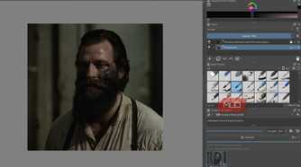 A beard man generation on Krita.