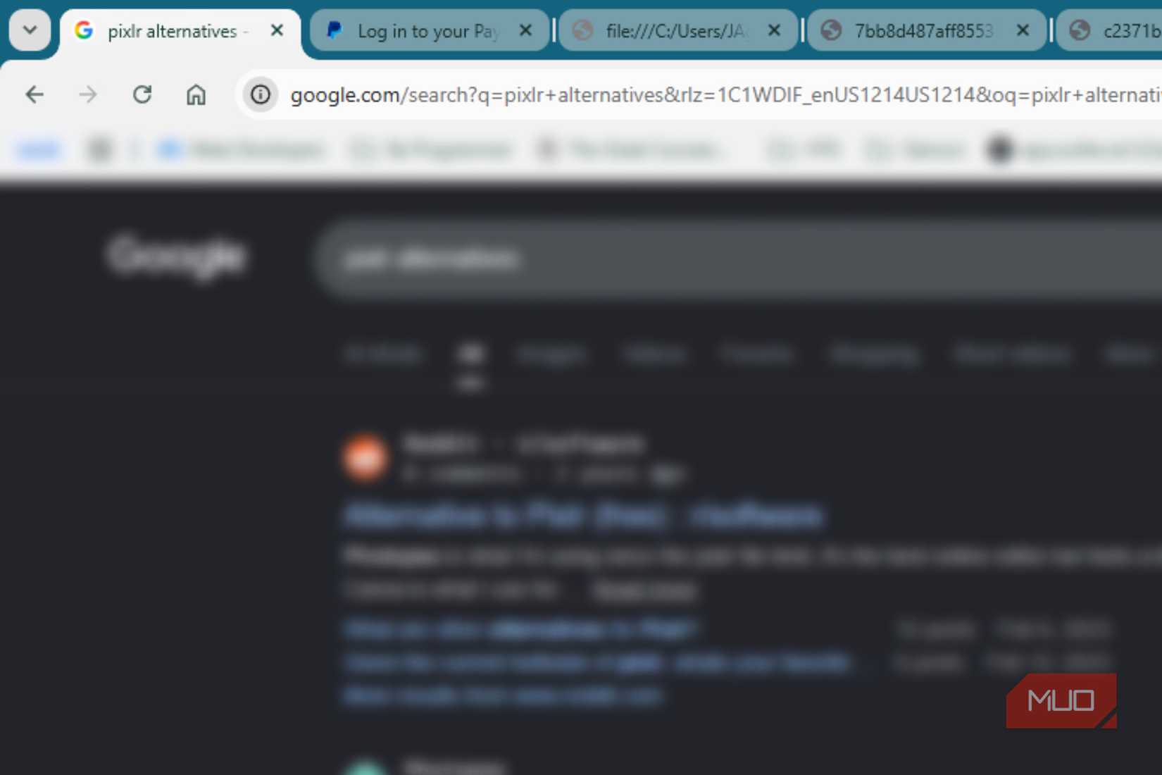 A group of tabs in Google Chrome