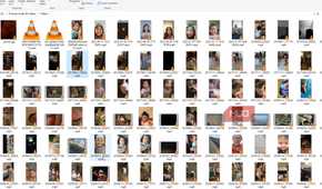 A bunch of videos showing the VLC player