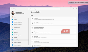 Accessibility settings in Windows 11