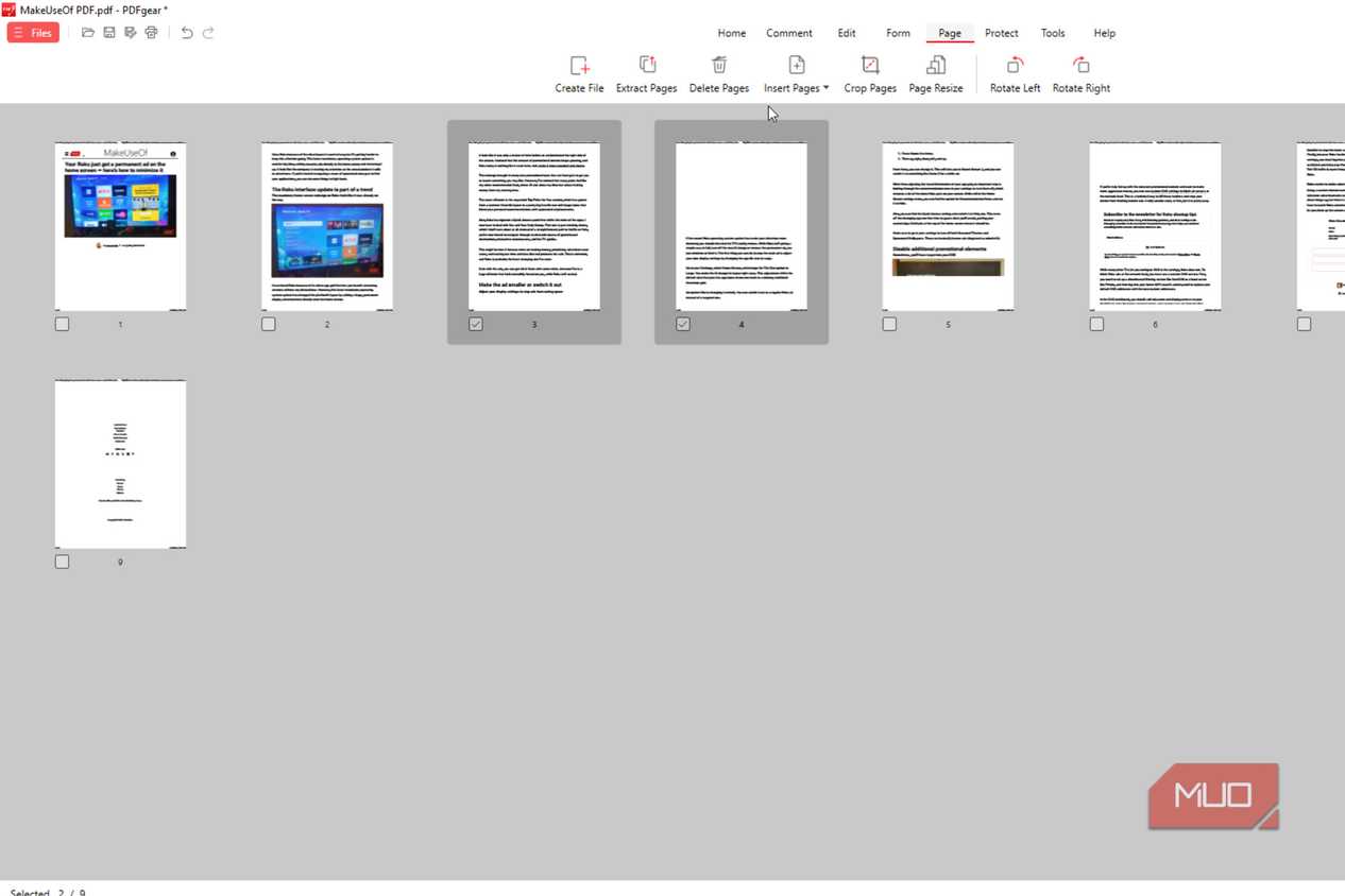 All pages in PDF Gear