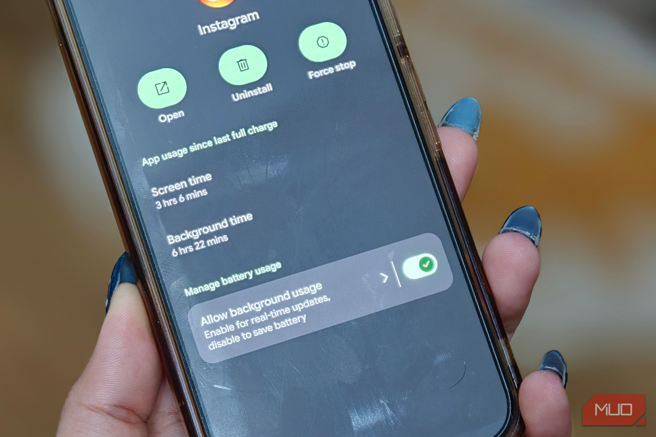 Allow background usage enabled on Google Pixel 10 Pro