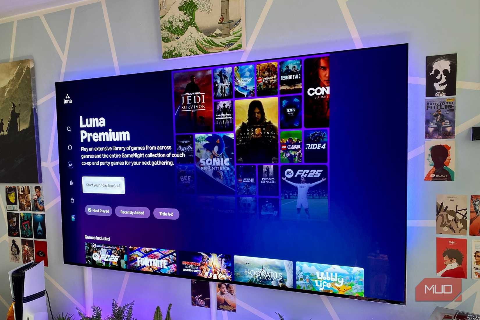 Amazon Luna on an LG OLED TV