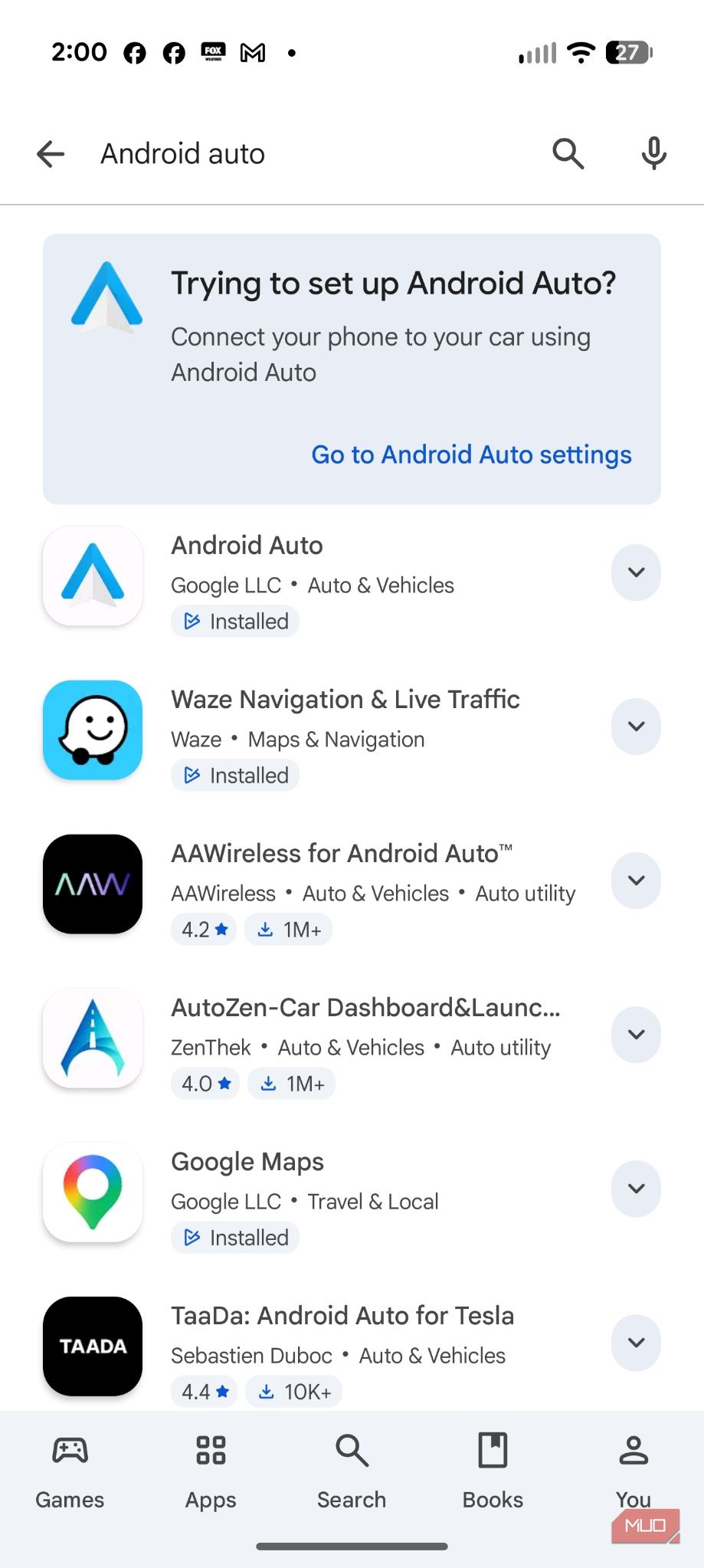 Screenshot of Android Auto on Pixel.