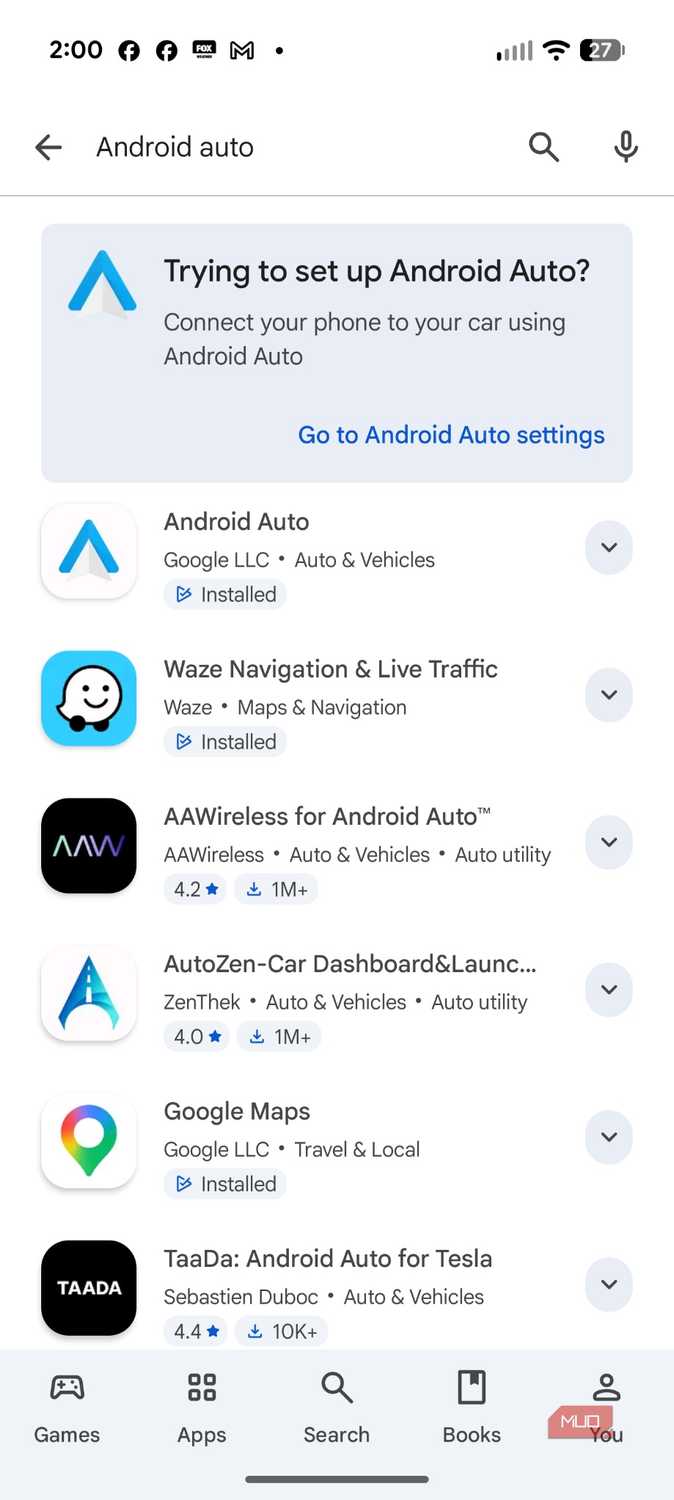 Screenshot of Android Auto on Pixel.