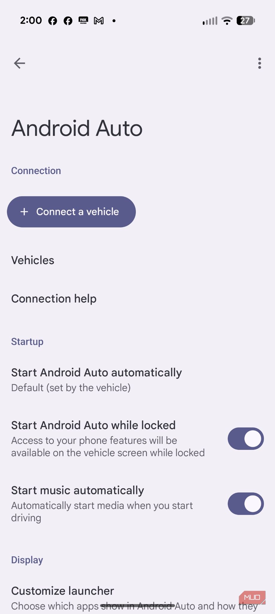 Screenshot of Android Auto on Pixel.