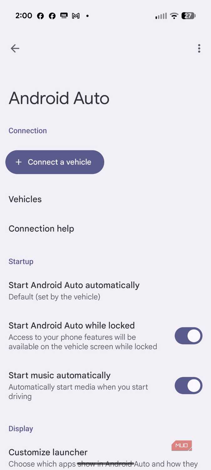 Screenshot of Android Auto on Pixel.