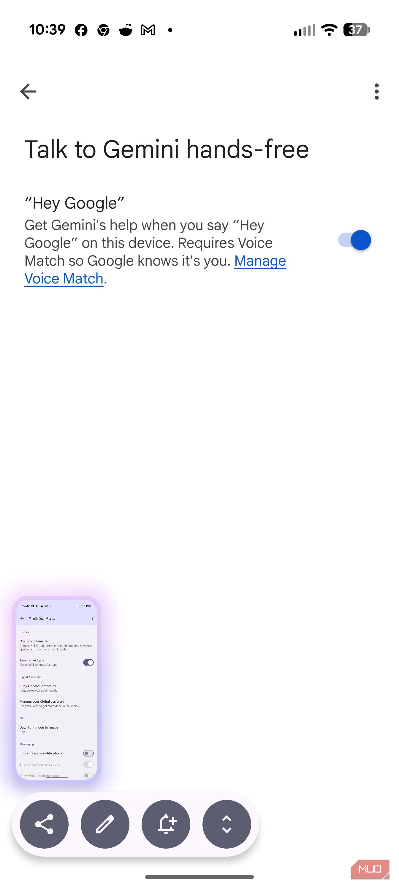 Screenshot for Android Auto on Pixel.