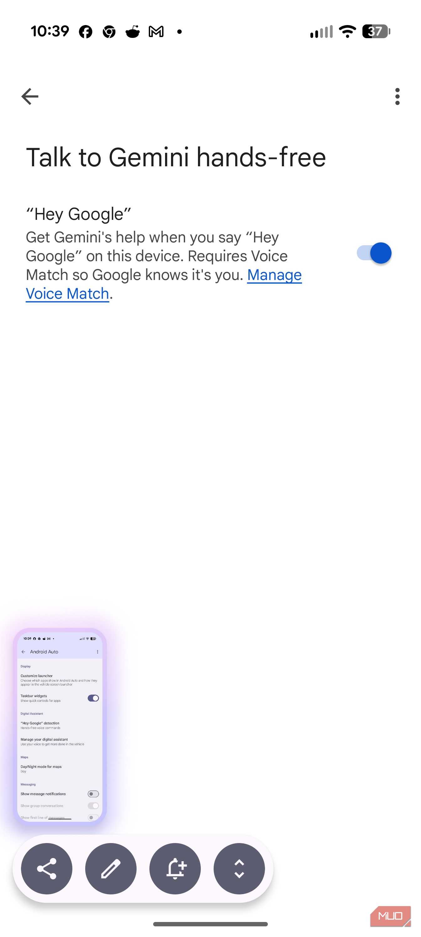 Screenshot for Android Auto on Pixel.