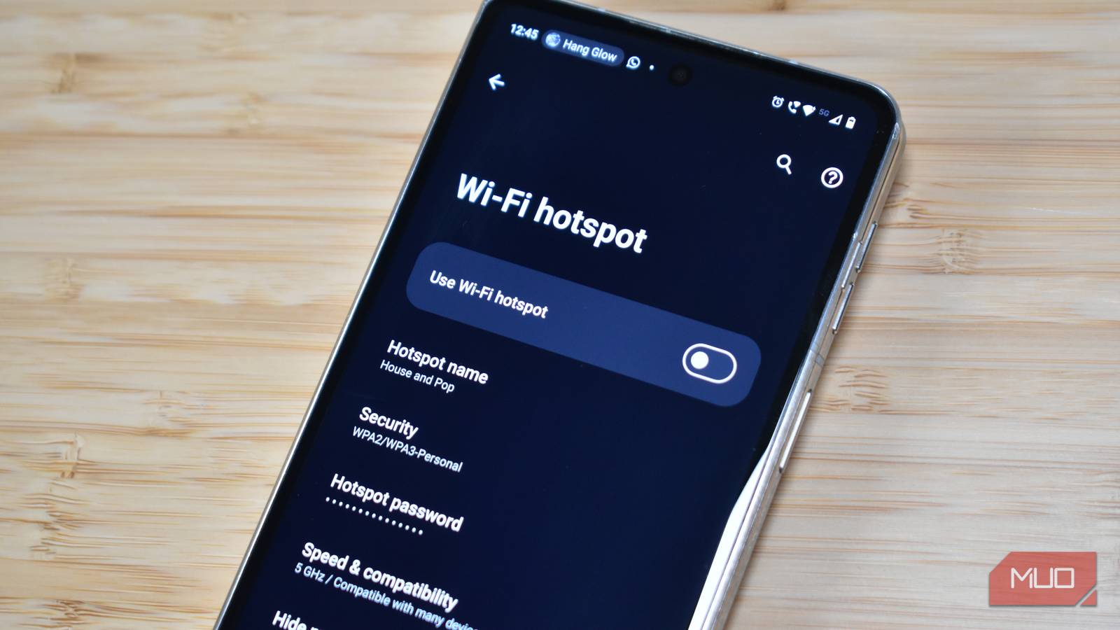 android hotspot options