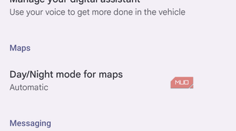 Screenshot of Android Auto settings.
