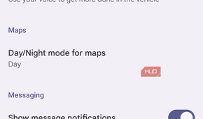 Screenshot of Android Auto settings.