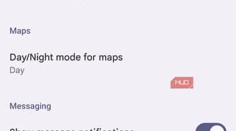 Screenshot of Android Auto settings.