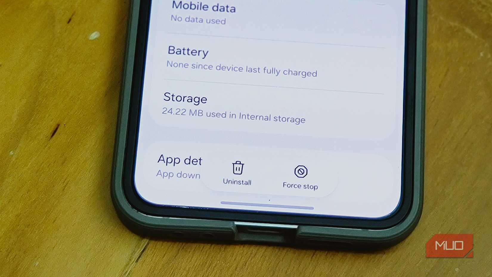 Android System SafetyCore storage and force stop